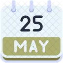 Calendar May Twenty Five Icon