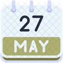 Calendar May Twenty Seven Icône