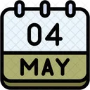 Calendar May Four Icon