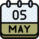 Calendar May Five Icon