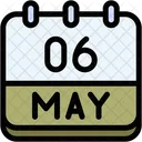 Calendar May Six Icon