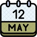 Calendar May Twelve Icon