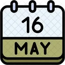 Calendar May Sixteen Icon