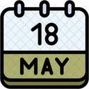 Calendar May Eighteen Icon