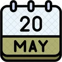 Calendar May Twenty Icon