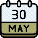 Calendar May Thirty Icon