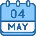 Calendar May Four Icon