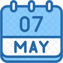 Calendar May Seven Icon