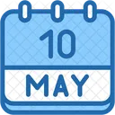 Calendar May Ten Icon