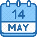 Calendar May Fourteen Icon