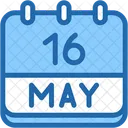 Calendar May Sixteen Icon
