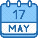 Calendar May Seventeen Icon