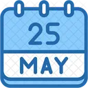 Calendar May Twenty Five Icon
