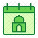 Calendar Mosque Eid Mubarak Icon