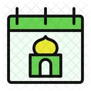 Calendar Mosque Eid Mubarak Icon