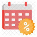 Calendar Discount Discount Day Icon