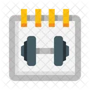 Workout Calendar Dumbbell Icon