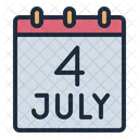 Calendar Usa Th July Icon