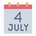 Calendar Usa Th July Icon