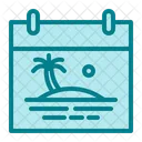 Calendar Summer Palm Icon