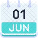Calendar June One Icon