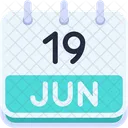 Calendar June Nineteen Icon