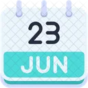 Calendar June Twenty Three Icon