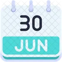 Calendar June Thirty Icon