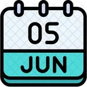 Calendar June Five Icon