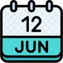 Calendar June Twelve Icon