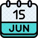 Calendar June Fifteen Icône