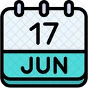 Calendar June Seventeen Icon