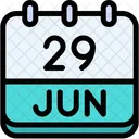 Calendar June Twenty Nine Icon