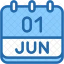 Calendar June One Icon