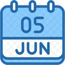 Calendar June Five Icon
