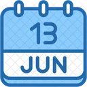 Calendar June Thirteen Icon