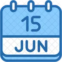 Calendar June Fifteen Icon