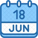 Calendar June Eighteen Icon
