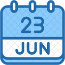 Calendar June Twenty Three Icon