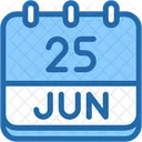 Calendar June Twenty Five Icon