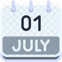 Calendar July One Icon