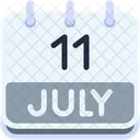 Calendar July Eleven Icon