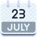 Calendar July Twenty Three Icon