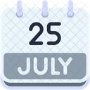 Calendar July Twenty Five Icon