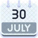 Calendar July Thirty Icon
