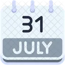 Calendar July Thirty One Icon