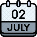 Calendar July Two Icon
