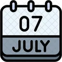 Calendar July Seven Icon