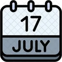 Calendar July Seventeen Icon