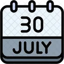 Calendar July Thirty Icon
